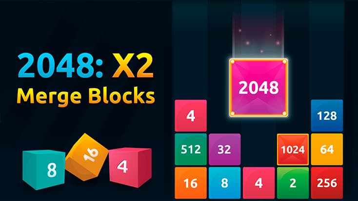 2048: X2 Merge Blocks